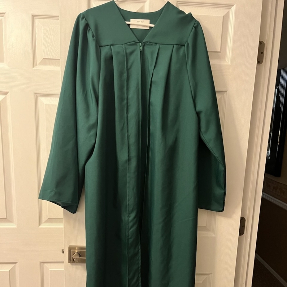 Dark Green Graduation Gown- Unisex